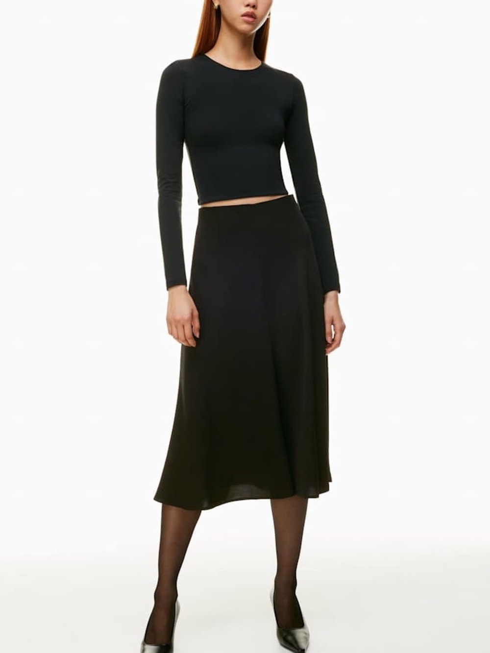Babaton Contour Scoop Neck Long Sleeve (in Burgundy)